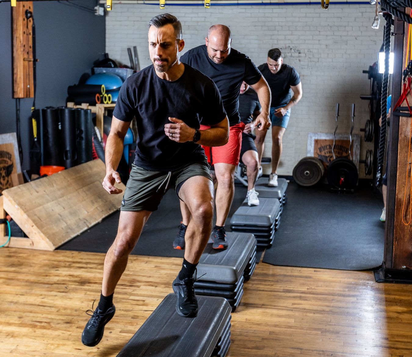 Athlete box jump training